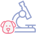 picto analyse au microscope chien